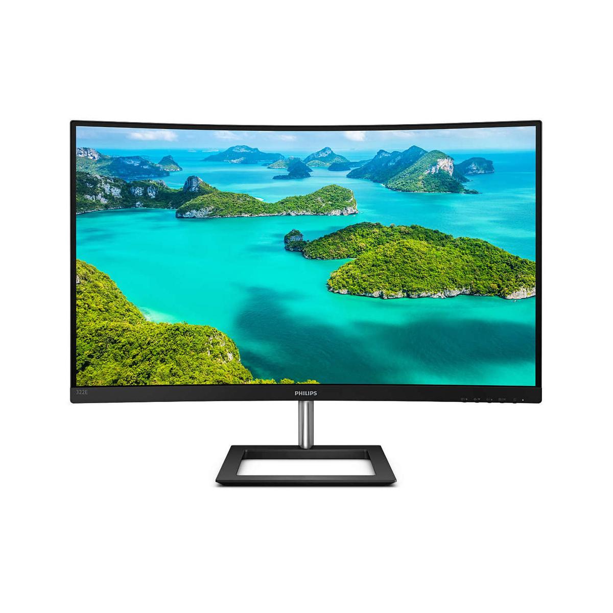 Refurbished Philips E Line 322E1C 32" VA FHD Curved Monitor