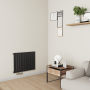 Eco Eleganza Midnight Black Horizontal Flat Aluminium Middle Connection Radiator 600x750mm Single Panel 2302 BTU image 6