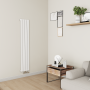 Eco Eleganza White Vertical Flat Aluminium Middle Connection Radiator 1600x300mm Single Panel 2036 BTU image 6