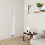 Eco Eleganza White Vertical Flat Aluminium Middle Connection Radiator 1800x375mm Single Panel 2823 BTU image 5