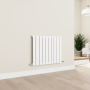 Eco Eleganza White Horizontal Flat Designer Aluminium Radiator 600x750mm Single Panel 2302 BTU image 6