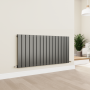 Eco Eleganza Anthracite Horizontal Flat Designer Aluminium Radiator 600x1200mm Single Panel 3683 BTU image 6
