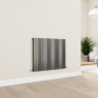 Eco Vivante Anthracite Horizontal Wave Designer Aluminium Radiator 600x755mm Single Panel 2444 BTU image 5