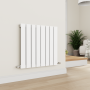 Eco Eleganza White Horizontal Flat Designer Aluminium Radiator 600x600mm Single Panel 1841 BTU image 4