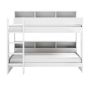White Bunk Bed with Storage Shelves - Aire image 1