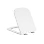 GRADE A2 - White Square Soft Close Toilet Seat with Quick Release - Albi