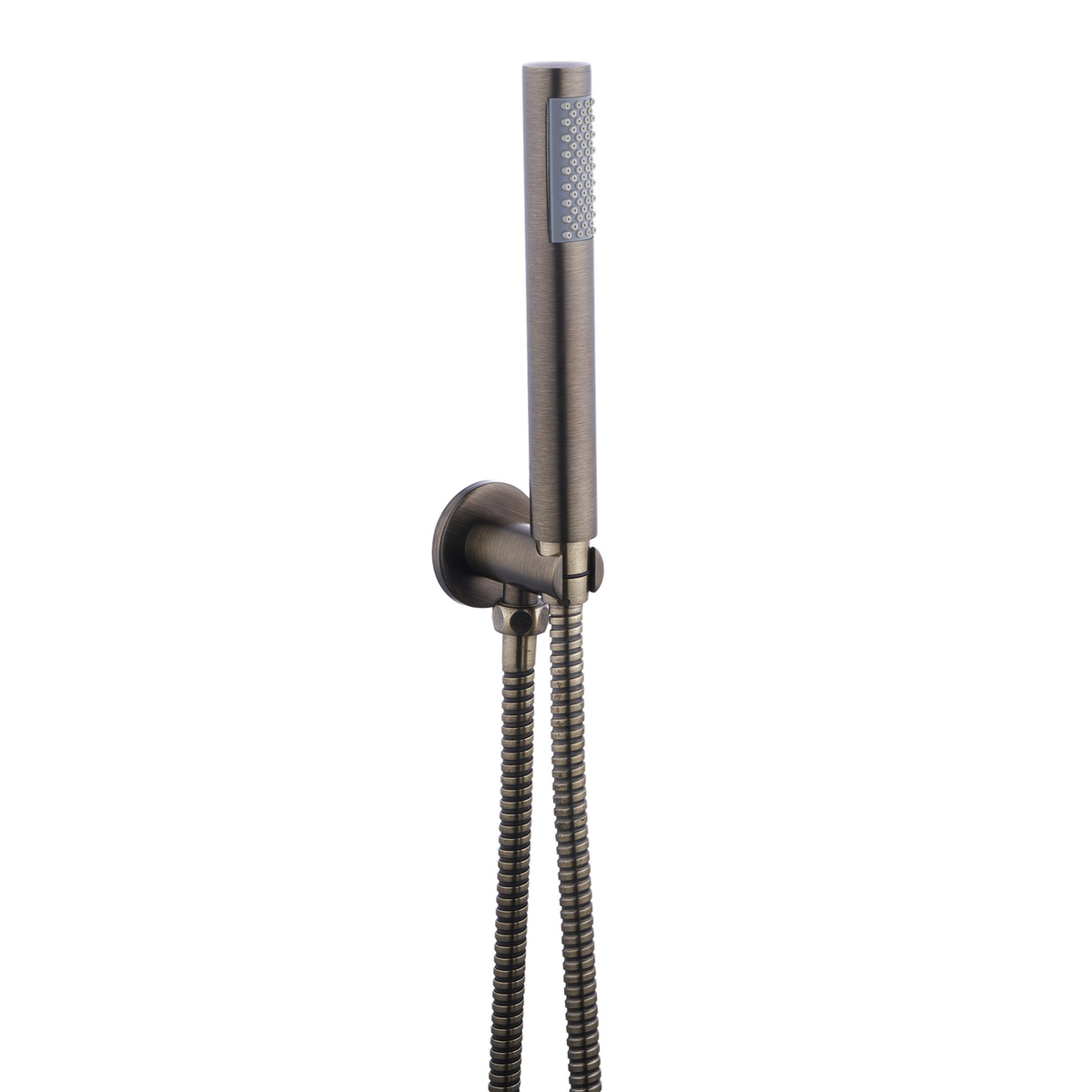 Antique Brass Hand Shower with Hose & Integrated Wall Elbow - Arissa image 1