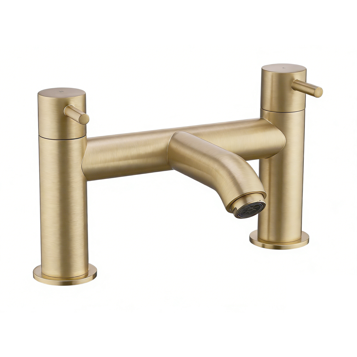 Brushed Brass Bath Mixer Tap - Arissa image 1