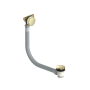 Brushed Brass Overflow Bath Filler Tap & Click Clack Waste - Arissa image 1