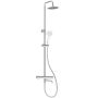 Chrome Round Thermostatic Mixer Shower Set with Bath Filler Spout - Arissa image 1