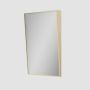 Rectangular Brass Angled Bathroom Mirror 500 x 800mm - Arissa image 1