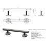 Chrome Bathroom Grab Rail 350 x 50mm - Arissa image 1