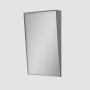Rectangular Gunmetal Grey Angled Bathroom Mirror 500 x 800mm - Arissa image 1