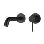 Matt Black Fluted Wall Mounted Basin Mixer Tap - Arissa image 1