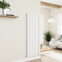 Eco Eleganza White Vertical Flat Designer Aluminium Radiator 1600x450mm Double Panel 4049 BTU image 6