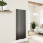 Eco Eleganza Midnight Black Vertical Flat Designer Aluminium Radiator 1600x600mm Single Panel 4073 BTU image 6