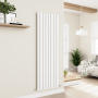 Eco Eleganza White Vertical Flat Designer Aluminium Radiator 1800x600mm Single Panel 4517 BTU image 5