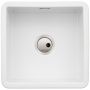 Abode Sandon Single Bowl Inset / Undermount White Ceramic Kitchen Sink image 1