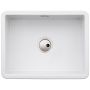 Abode Sandon Single Bowl Inset / Undermount White Ceramic Kitchen Sink image 1
