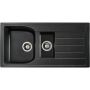 Abode Oriel 1.5 Bowl Inset Black Granite Kitchen Sink image 1