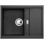 Abode Synchronist 1.25 Bowl Inset / Undermount Black Granite Kitchen Sink image 1