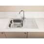 Abode Stria 1.0 Bowl Inset Stainless Steel Kitchen Sink with Marido Mixertap Chrome Tap Pack image 1