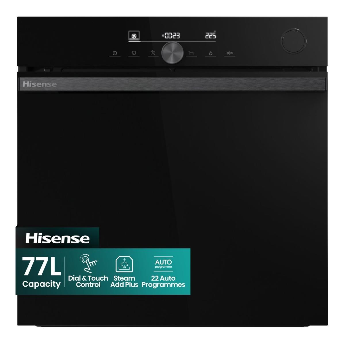 Hisense Hi6 SE BSA66331ABDGUK Electric Single Oven with Vapour Cleaning - Black image 1