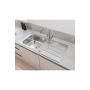 Grohe Dual Lever Chrome Kitchen Mixer Tap and K500 Stainless Steel Single Bowl Kitchen Sink image 1