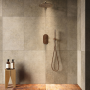 Brushed Bronze 2 Outlet Wall Mounted Thermostatic Mixer Shower Set with Hand Shower - Arissa image 1