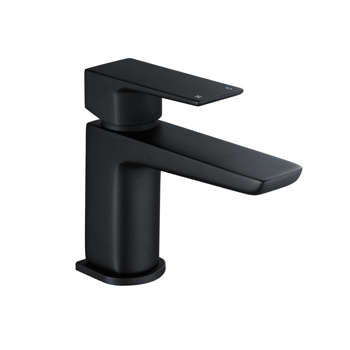 GRADE A1 - Cloakroom Basin Mixer - Zana Range Matt Black