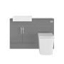 1200mm Grey Toilet and Sink Unit with Round Toilet - Harper image 1