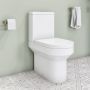 Grade A1 - Close Coupled Rimless Toilet with Soft Close Seat - Pendle image 1