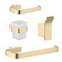 Arissa Brushed Brass 4 Piece Bathroom Accessory Set  image 1