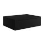 600mm Black Wall Hung Countertop Vanity Unit with Square Basin - Lugo image 1