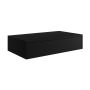 800mm Black Wall Hung Countertop Vanity Unit with Square Basin - Lugo image 1