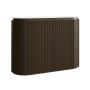1200mm Walnut Wood Effect Curved Fluted Freestanding Double Countertop Vanity Unit - Matira image 1