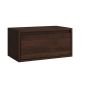 Wide Walnut Floating Bedside Table with Storage - Hiro image 1