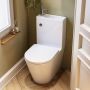 ALMOST PERFECT - Close Coupled Closed Back Toilet with Sink on Top & Chrome Fittings - Legend image 1