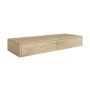 1200mm Oak Wall Hung Countertop Vanity Unit with Square Basin - Lugo image 1