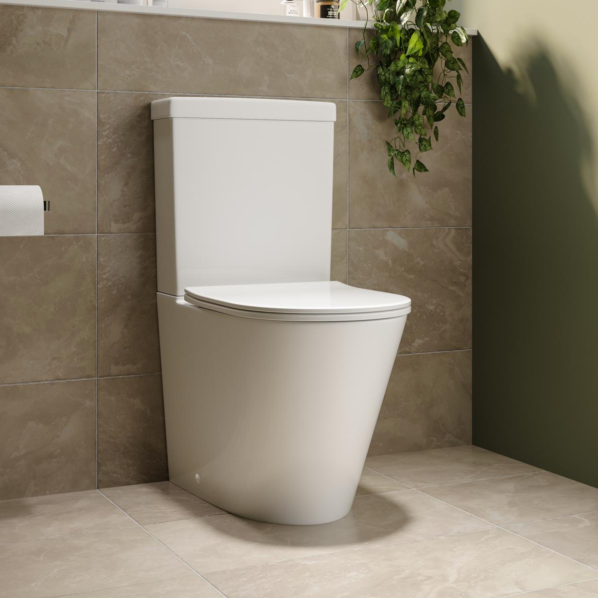 Close Coupled Rimless Short Projection Toilet with Soft Close Slim Seat - Newport image 1