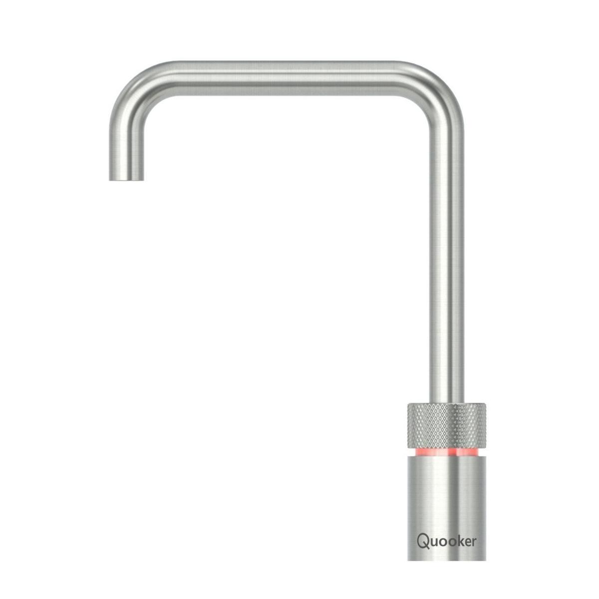 Quooker Nordic Instant Boiling Water Tap Square Stainless Steel + Pro3 3L Boiling Water Tank image 1