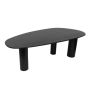 Large Black Oak Pebble Dining Table  - Seats 4 - 6 - Oscar