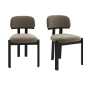 Set of 2 Mink Velvet Dining Chairs - Otto image 1