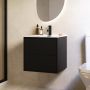 500mm Black Wall Hung Vanity Unit with Basin - Palma image 1