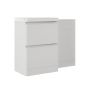 1100mm Beige Toilet and Sink Unit with Square Toilet - Pendle image 1