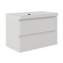 800mm Beige Wall Hung Vanity Unit with Basin - Pendle image 1