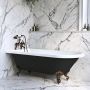 Black Freestanding Single Ended Bath with Bronze Feet 1670 x 740mm - Park Royal image 1