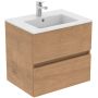 Ideal Standard Eurovit+ 500mm Oak Wall Hung Vanity Unit with Basin image 1