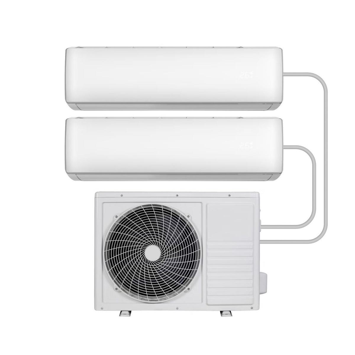 electriQ iQool Multi-Split 2 x 9000 BTU Smart Wall Mounted Air Conditioner with Wall Bracket and Full Installation Included image 1