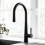 ALMOST PERFECT - Refurbished Enza Olney Black Single Lever Pull Out Kitchen Mixer Tap